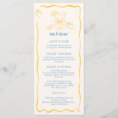 Lemon Theme Yellow Stripes Flat Menu (Devant)