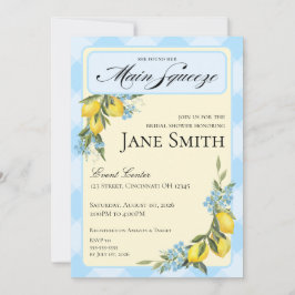 Lemon Themed Bridal Shower Invitation Kaart