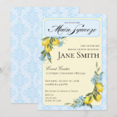 Lemon Themed Bridal Shower Invitation Kaart (Voorkant / Achterkant)