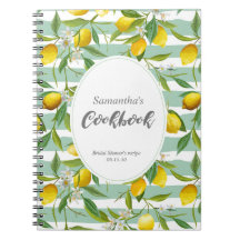 Lemon-themed, gepersonaliseerd kookboek,