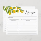 Lemon Thleed Recipe-kaarten (Voorkant / Achterkant)