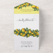 Lemon ThMED Citrusy Wedding All In One Uitnodiging (Buitenkant)