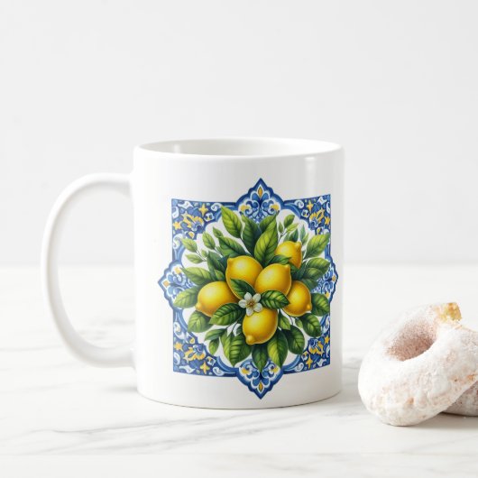 Lemon Tile Koffiemok (Met donut)