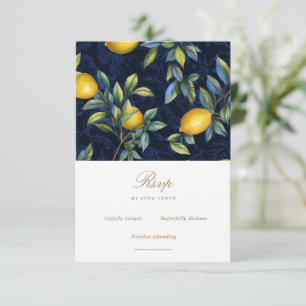 Lemon Tree Italy Destination Wedding RSVP Card Kaartje
