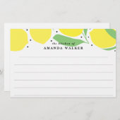 Lemon Tree Kitchen Recipe Stationery Card Briefpapier (Voorkant / Achterkant)