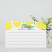 Lemon Tree Kitchen Recipe Stationery Card Briefpapier (Staand voorkant)