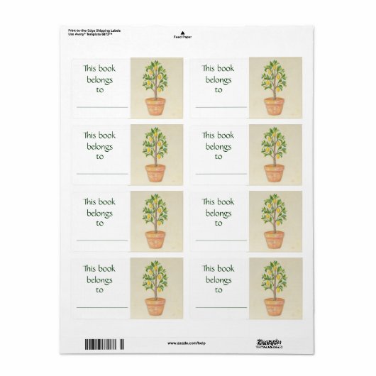 Lemon Tree-label Etiket (Full Sheet)