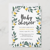 Lemon tree leaf Baby shower-uitnodiging Kaart (Voorkant)