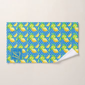Lemon Tree Ocean Blue MONOGRAM (Serviette à main)