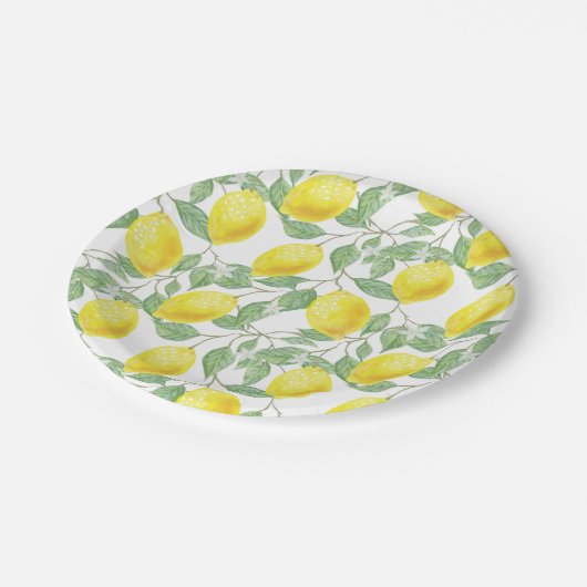 Lemon Tree Patroon Papieren Bordje (Gekanteld)