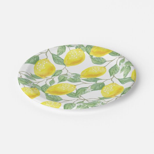 Lemon Tree Patroon Papieren Bordje (Gekanteld)