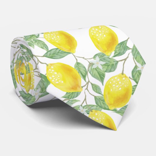 Lemon Tree Patroon Stropdas (Opgerold)