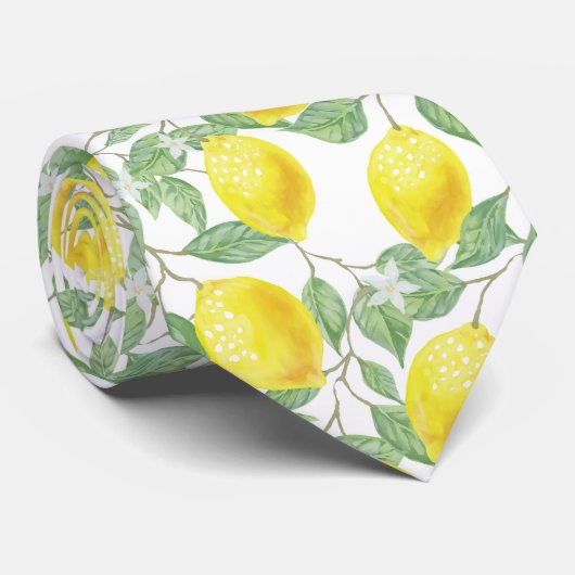 Lemon Tree Patroon Stropdas (Opgerold)