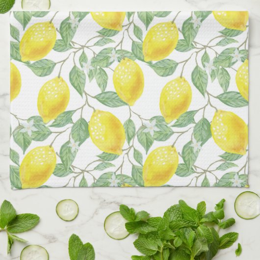 Lemon Tree Patroon Theedoek (Gevouwen)