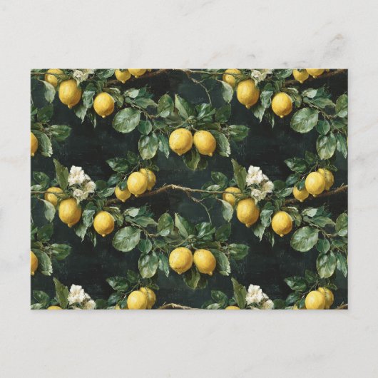 Lemon Tree Seamless Pattern Briefkaart (Voorkant)