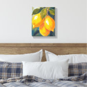 Lemon Tree Watercolor Fruit Painting Canvas Afdruk (Insitu (Slaapkamer))
