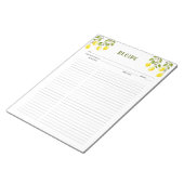 Lemon Tropical Culinal Recipes Notitieblok (Schuin)