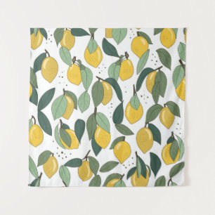 Lemon Tropical: Helder Naadloos Wandkleed