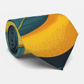 Lemon tuinpatroon. Gele tropische citrusvruchten Stropdas (Opgerold)