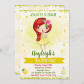 Lemon-uitnodiging Citrus Kaart (Voorkant / Achterkant)