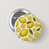 Lemon Veggie Ronde Button 5,7 Cm (Voorkant /achterkant)