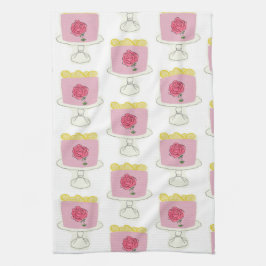 Lemon verjaardagstaart thee/keukenhanddoek theedoek