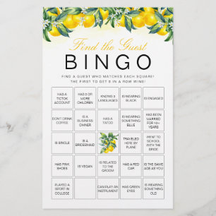 Lemon Vind de gast Bingo Vrijgezellenfeest Game Ka