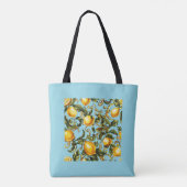 Lemon & Vine Scroll Canvas tas (Achterkant)