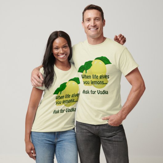 Lemon Vodka Funny Yellow T-shirt (Unisex)