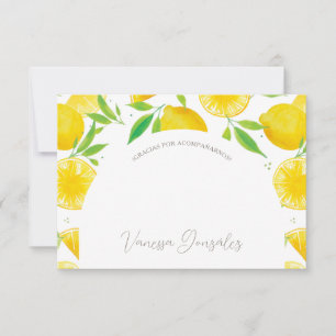 Lemon Vrijgezellenfeest bedankje Bedankkaart
