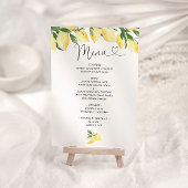 Lemon Vrijgezellenfeest Elegant Menu Uitnodiging