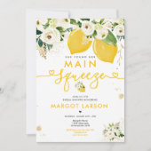 Lemon Vrijgezellenfeest Floral Lemon Main Squeeze Kaart (Voorkant)
