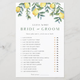 Lemon Vrijgezellenfeest Game Hij zei Ze zei