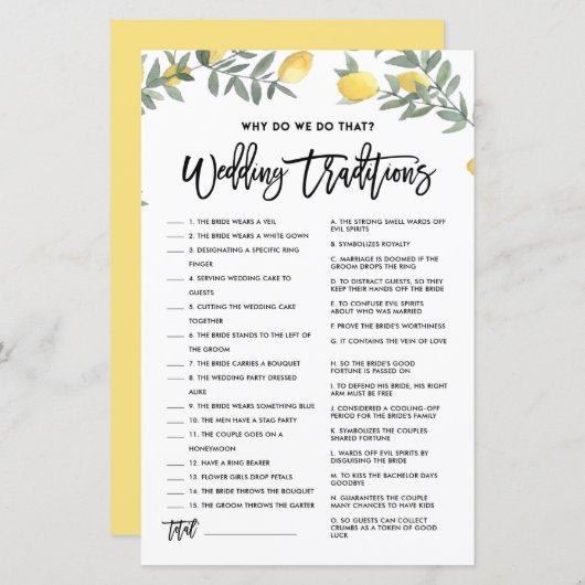 Lemon waarom doen we dat weddenschap? (Voorkant / Achterkant)