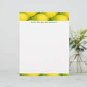 Lemon Wallpaper, Lemon Wallpaper, Jouw naam, Ad... Custom Briefhoofd (Staand voorkant)