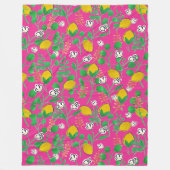lemon watercolor  fleece deken (Voorkant)