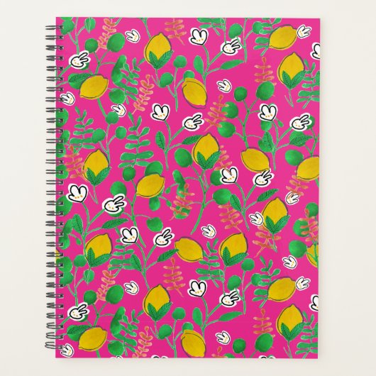 lemon watercolor planner (Voorkant)
