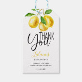 Lemon Waterverf Baby shower Hartelijk dank Cadeaulabel (Voorkant)