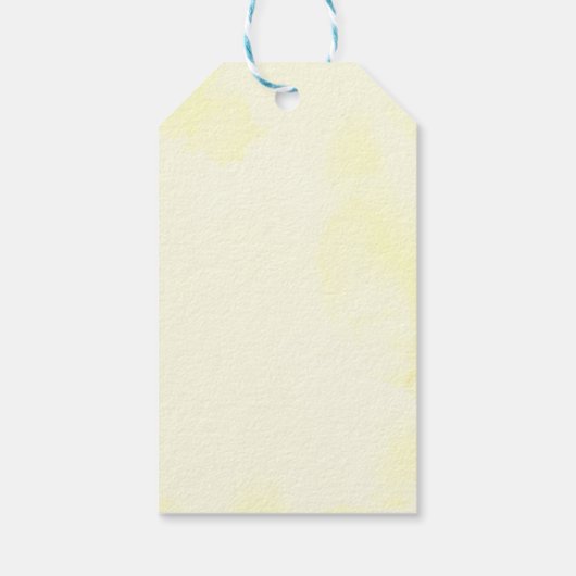 Lemon Waterverf Baby shower Hartelijk dank Cadeaulabel (Achterkant)