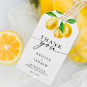 Lemon Waterverf bruiloft Dank u Cadeaulabel