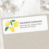 Lemon Waterverf Return Address Label