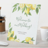 Lemon Waterverf Wedding Reclamebord Met Voetstuk (Insitu)