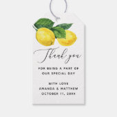 Lemon Wedding Bedankt | Elegante citrussmaak Cadeaulabel (Voorkant)
