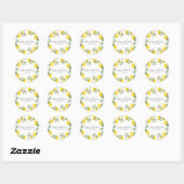 Lemon Wedding Envelope Seal Summer Sticker Citrus (Vel)