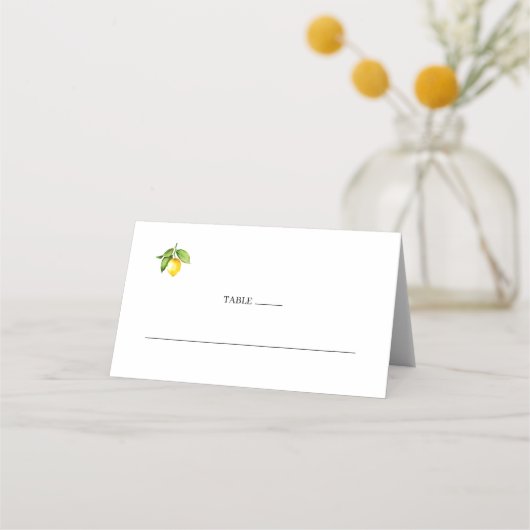 Lemon Wedding Folded Place Card (Voorkant)