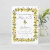 Lemon Wedding Invitations Kaart (Staand voorkant)