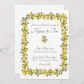 Lemon Wedding Invitations Kaart (Voorkant / Achterkant)