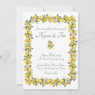 Lemon Wedding Invitations Kaart