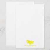 Lemon Wedge - Gepersonaliseerde schrijfbenodigdhed Briefpapier (Voorkant / Achterkant)