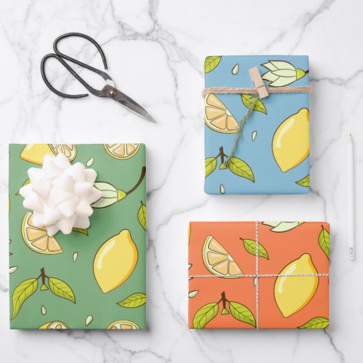 Lemon Wrapping Paper Set (Voorkant)